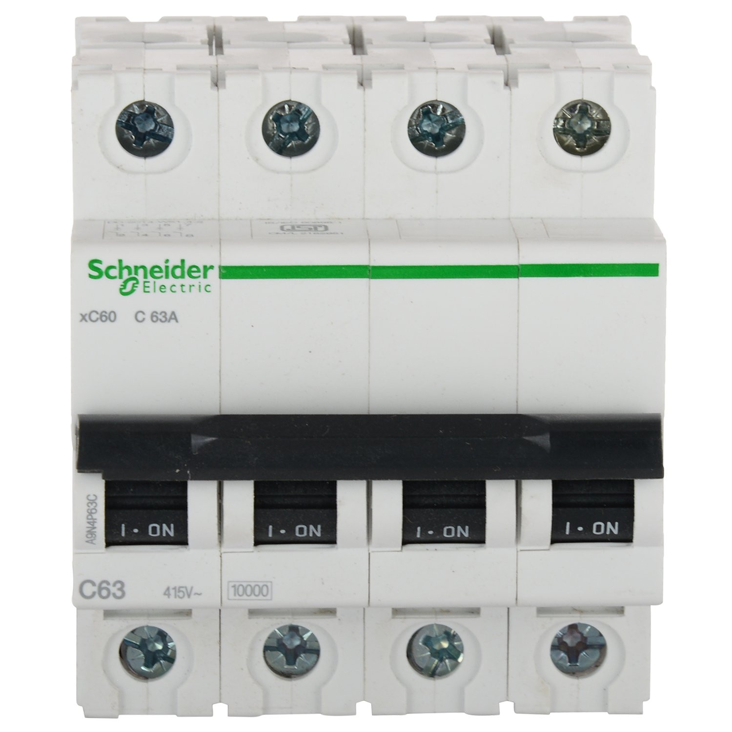 Miniature Circuit Breaker (MCB) 63A Four pole Schneider