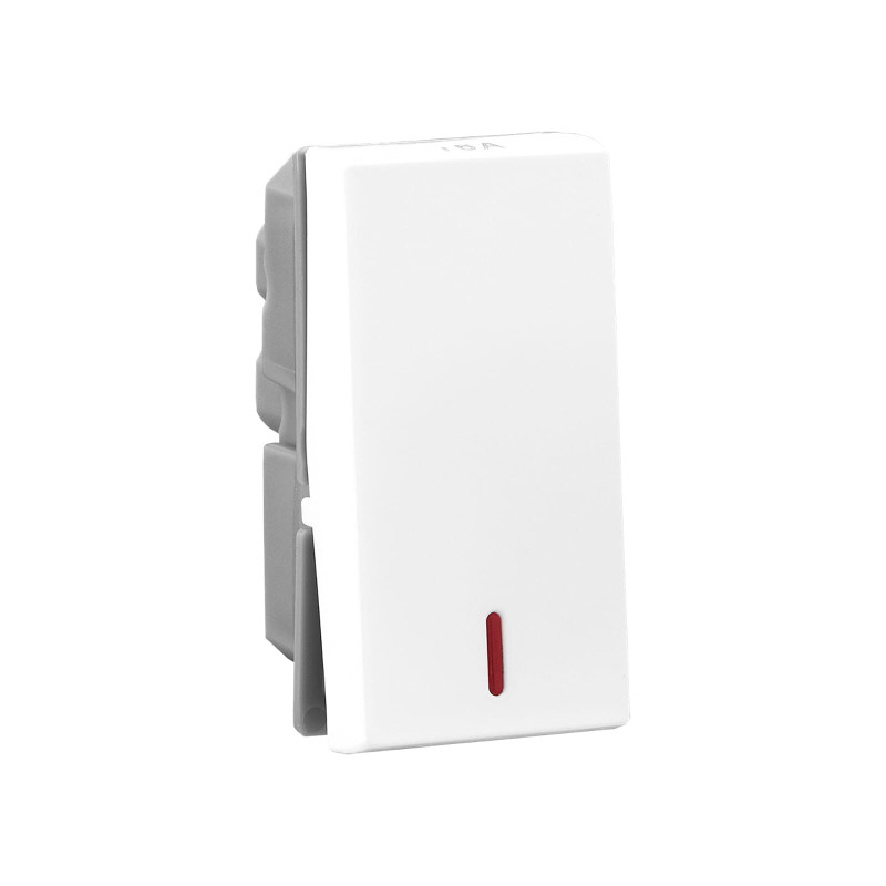 LEGRAND ALLZY GLOSSY WHITE 16A 1 WAY MODULAR SWITCH WITH INDICATOR