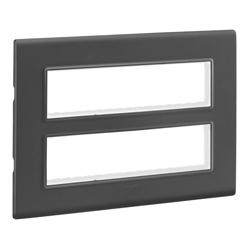 LEGRAND ALLZY MATT BLACK 16MODULE PLATE