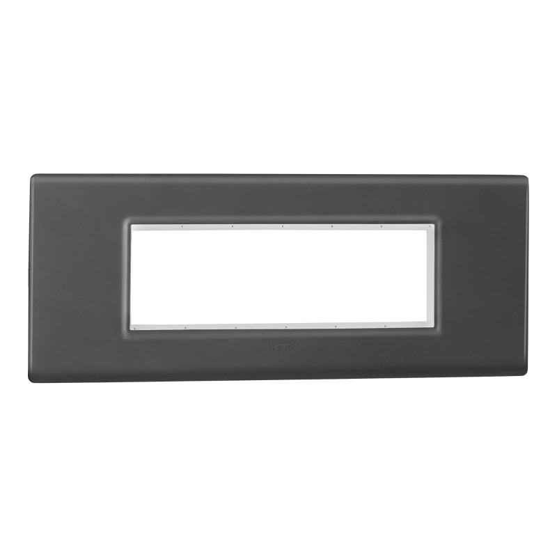 LEGRAND ALLZY MATT BLACK 6MODULE PLATE