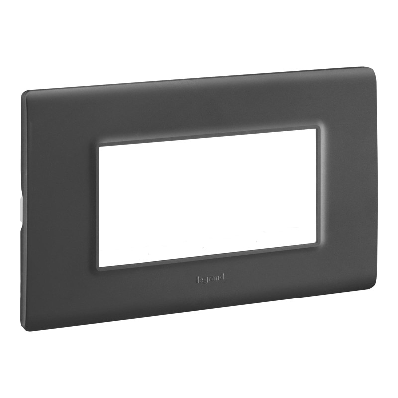 LEGRAND ALLZY MATT BLACK 4MODULE PLATE