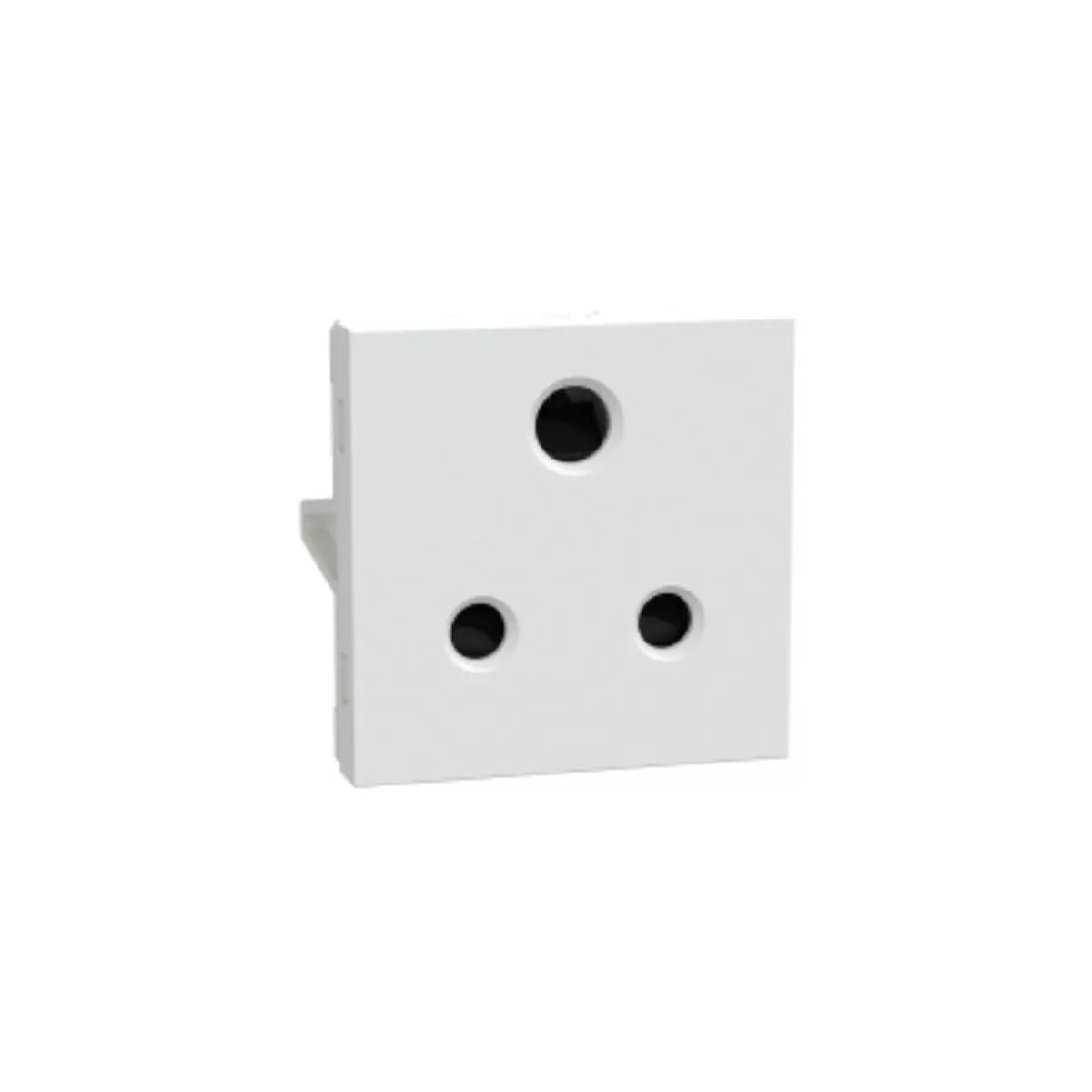 GM G-NINE Glossy White 6A 2 Pin Soket