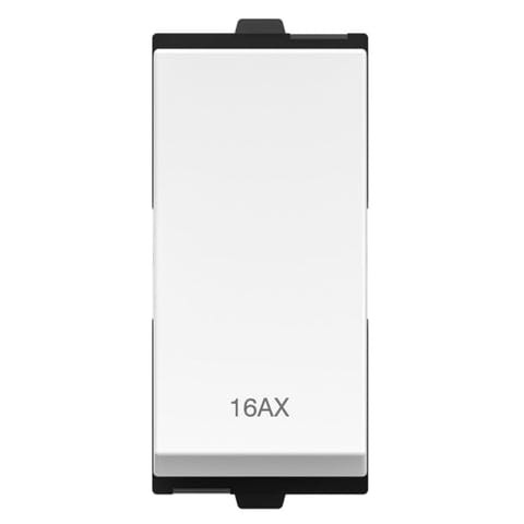 GM G-Nine  Glossy White 1 Way 16 A Modular Switch